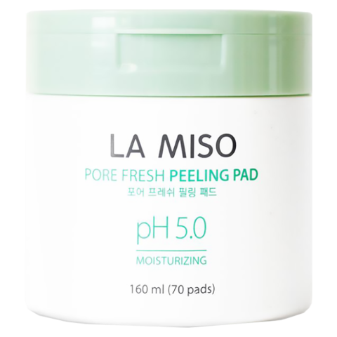 Очищающие и отшелушивающие пэды для лица pH 5.0, 70 шт, La Miso
