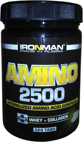Аминокислотный комплекс Amino 2500, 224 таблетки, IRONMAN