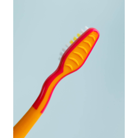 Детская зубная щетка с защитным колпачком, Фиксики, оранжевая, от 3-х лет, Longa Vita