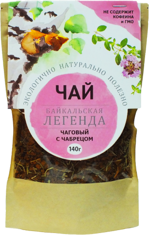 Чай "Байкальская Легенда" чаговый  с чабрецом, 140 г, Байкальская Легенда