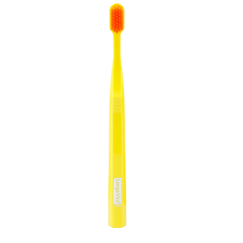 Зубная щетка 6580 щетинок "ultrasoft", d 0,10 мм, цвет: жёлтый, Longa Vita