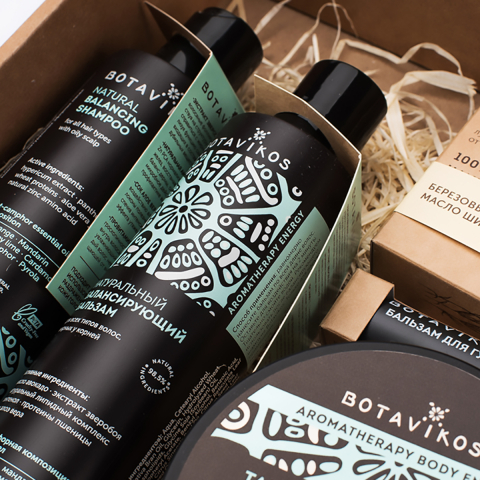 Подарочный набор Aromatherapy Energy для тела и волос Maxi, 5 предметов, Botavikos