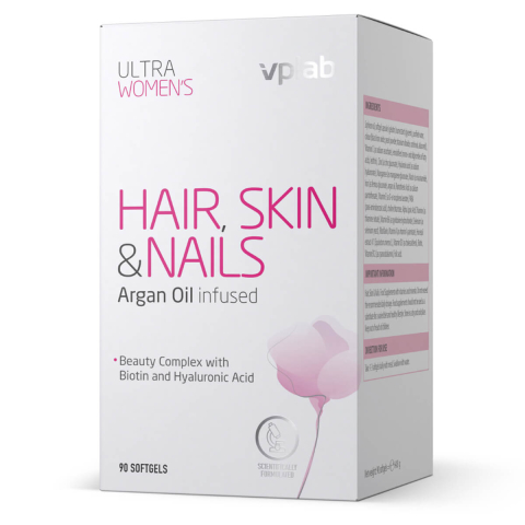 Комплекс для улучшения состояния волос, ногтей и кожи VPLAB Ultra Women’s Hair, Skin & Nails, 90 капсул, VPLab Nutrition