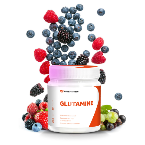 Глютамин, вкус «Лесные ягоды», 200 гр, PureProtein