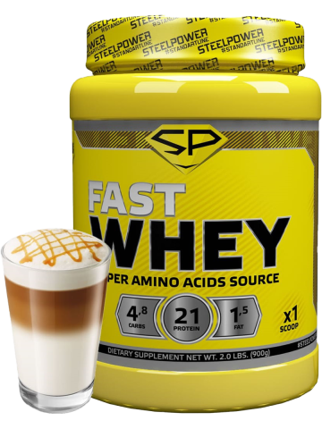 Сывороточный протеин FAST WHEY, 900 гр, вкус «Кофе Латте», STEELPOWER